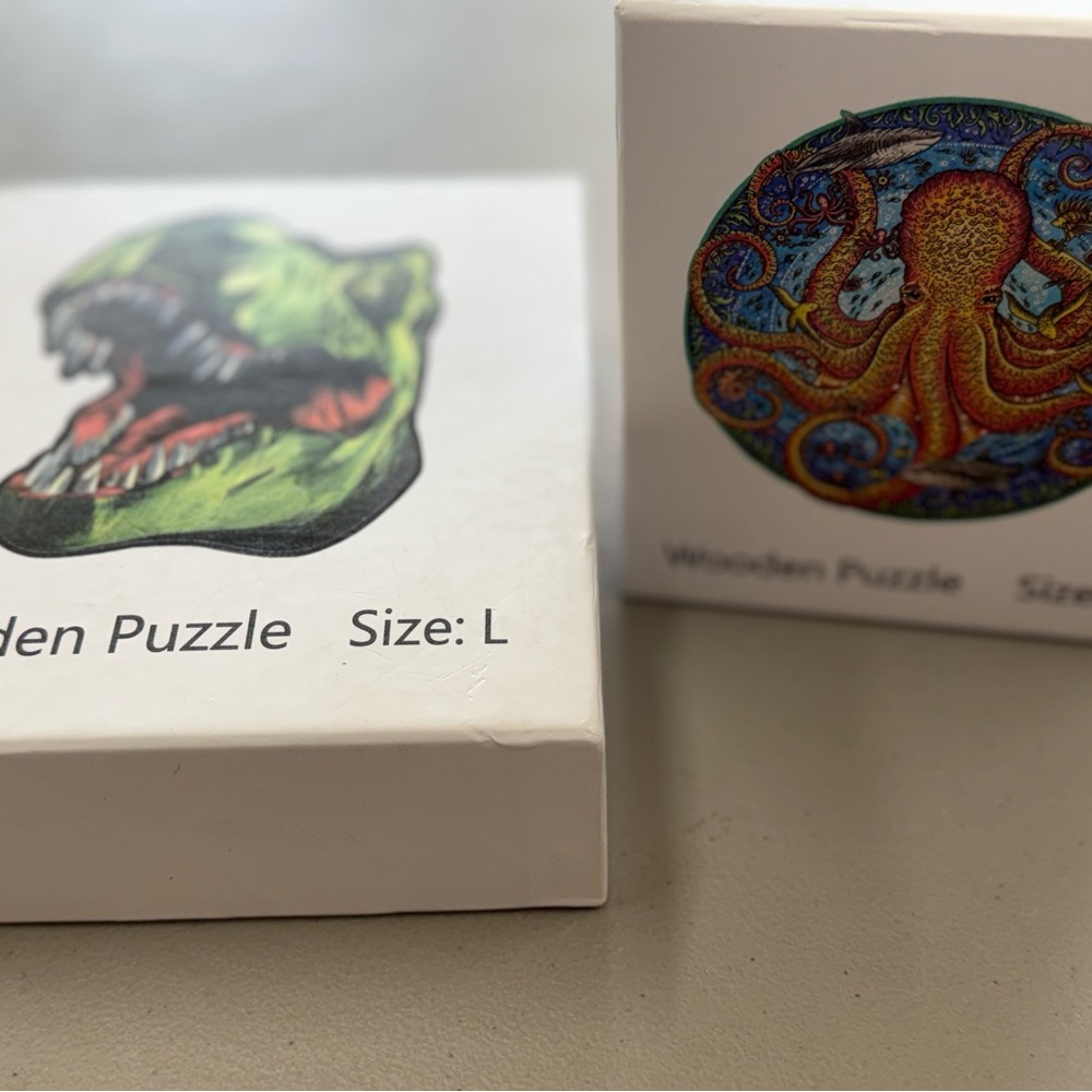 Wooden Dinosaur & Octopus Puzzles - Picture 5 of 5